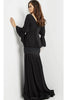 Jovani 07811 - Long Sleeve Evening Gown with V-Neckline - Prom