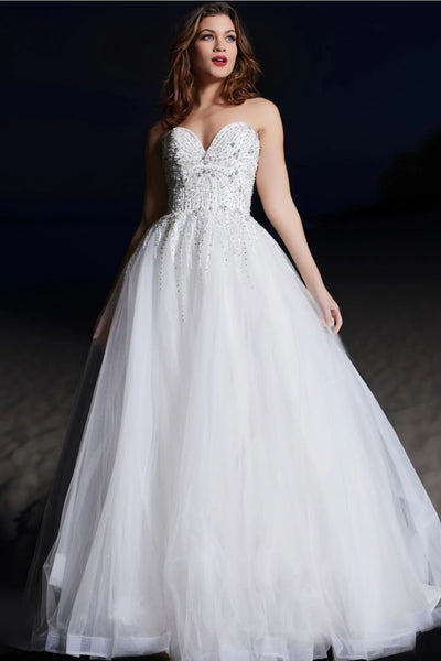 Jovani 07946 - Beaded Ballgown with Sweetheart Neckline for Prom - Prom