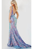 Jovani 08099 - Stunning Iridescent V-Neck Evening Gown - Prom