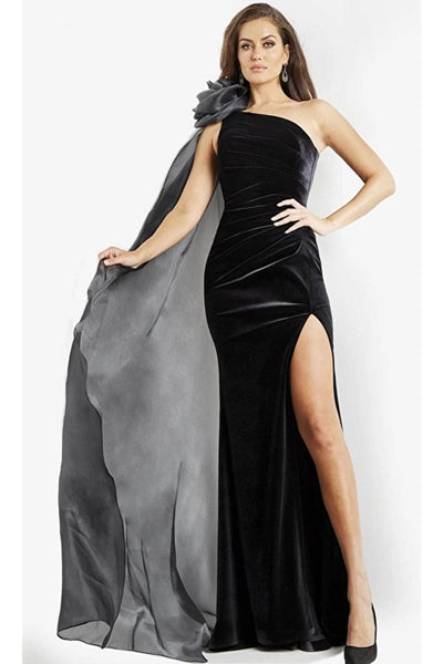 Jovani 08116 - Pleated Asymmetric Evening Dress - Prom