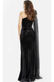 Jovani 08116 - Pleated Asymmetric Evening Dress - Prom