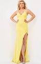 Jovani 08153 - Spaghetti Strap Glitter Evening Gown - Prom