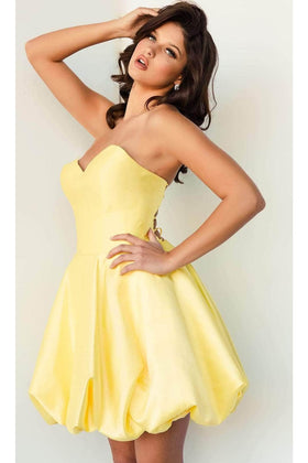 Jovani - 08205 Sweetheart Neckline Bubble Hem Cocktail Dress