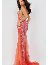 Jovani 08275 - Evening Dress with Illusion Beading