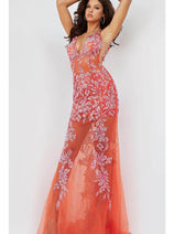 Jovani 08275 - Evening Dress with Illusion Beading
