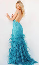 Jovani 08340 - V-Neck Evening Gown with Sequins - Prom