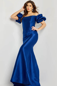 Jovani 08361 - Bubble Sleeve Off Shoulder Evening Dress - Prom