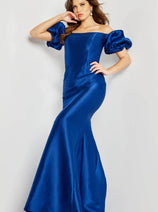 Jovani 08361 Off-Shoulder Evening Dress with Bubble Sleeves