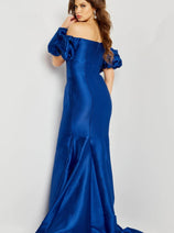 Jovani 08361 Off-Shoulder Evening Dress with Bubble Sleeves