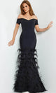Jovani 08384 - Short Sleeve Trumpet Evening Gown - Prom