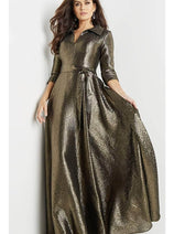 Jovani - 08388 A-Line Evening Gown with Long Sleeves