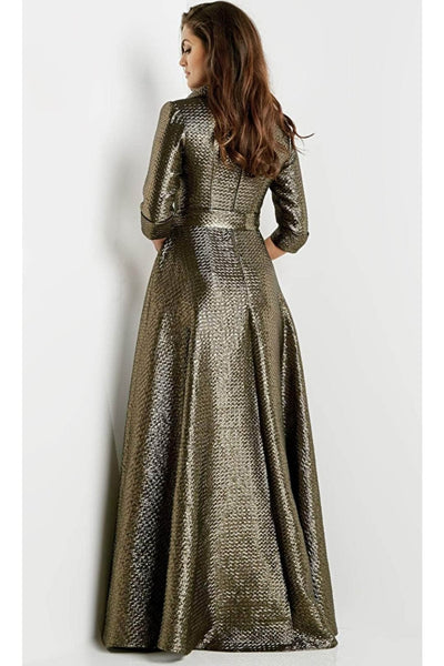 Jovani - 08388 A-Line Evening Gown with Long Sleeves - Prom