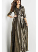 Jovani - 08388 A-Line Evening Gown with Long Sleeves
