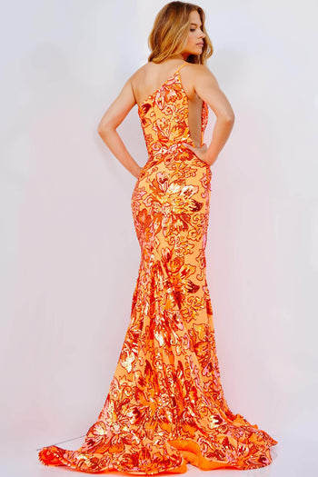 Jovani 08460 Prom Dress with Floral Sequins - Prom
