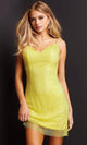Jovani 08530 - Backless Mesh Sheath Short Cocktail Prom Dress - Prom