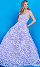 Jovani 08536 - Strapless Prom Gown with Floral Appliqués - Prom