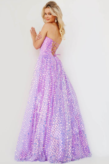 Jovani 08605 - Clover Sequin A-Line Prom Dress - Prom