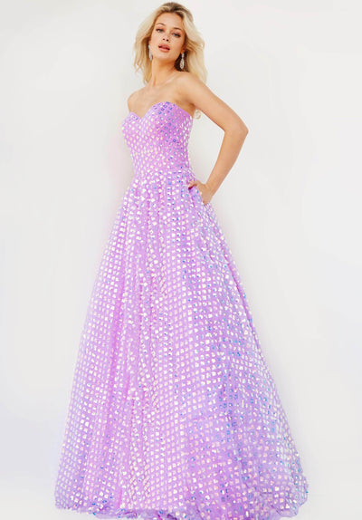 Jovani 08605 - Clover Sequin A-Line Prom Dress - Prom