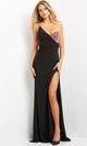 Jovani 09021 - Ruched Prom Dress with One-Shoulder Design. - Prom