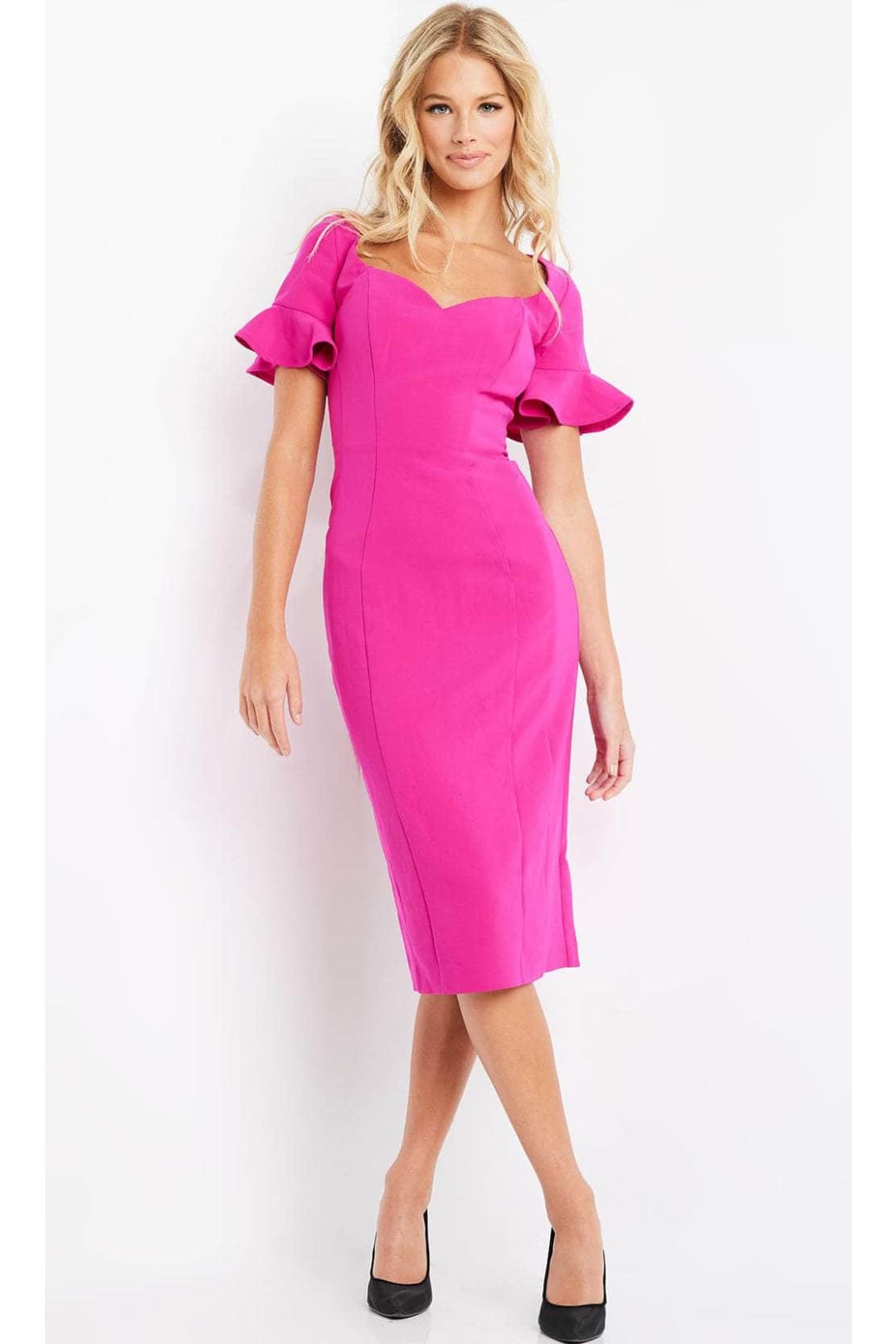 Jovani - 09059 Sweetheart Formal Dress with Short Sleeves - Prom