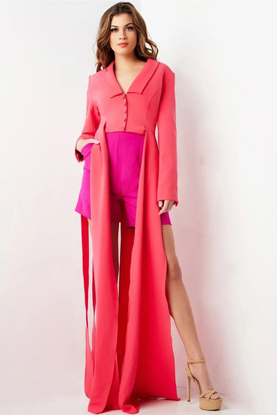 Jovani 09127 - Long Sleeve Two-Piece Romper - Prom