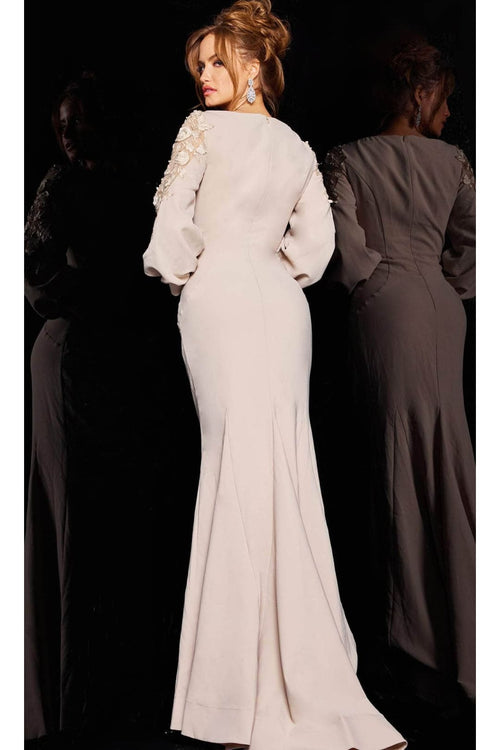 Jovani 09470 - Bishop Sleeve Mother of the Groom Mermaid Gown - Prom