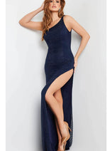 Jovani 09516 - Straight Across Neck Evening Dress