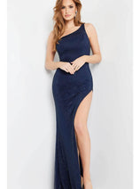 Jovani 09516 - Straight Across Neck Evening Dress