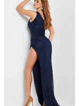 Jovani 09516 - Straight Across Neck Evening Dress