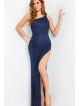 Jovani 09516 - Straight Across Neck Evening Dress