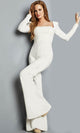 Jovani 09588 - Lace-Up Long Sleeve Jumpsuit - Prom
