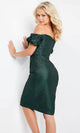 Jovani 09634 - Elegant Off-Shoulder Jacquard Evening Gown - Prom