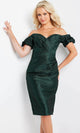 Jovani 09634 - Elegant Off-Shoulder Jacquard Evening Gown - Prom