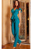 Jovani 09646 - Chic V-Neck Ruffle Jumpsuit - Prom