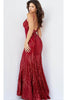 Jovani 09693 - Sequined Scoop Back Prom Dress - Prom