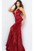 Jovani 09693 - Sequined Scoop Back Prom Dress - Prom