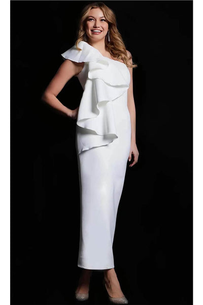 Jovani 09720 - Elegant One-Shoulder Dress with Ruffle Details - Prom