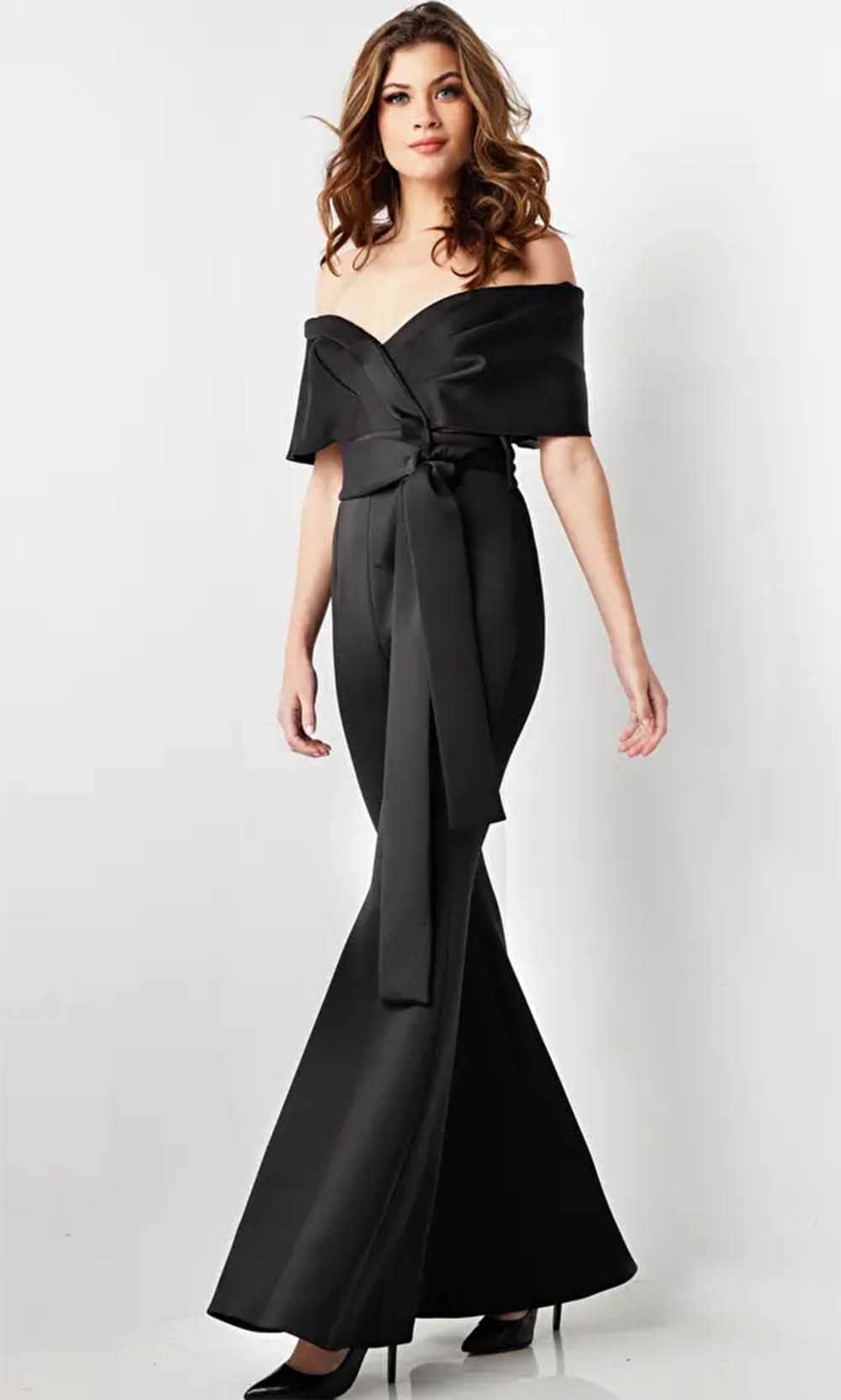 Jovani 09726 - V-Neck Off-Shoulder Jumpsuit - Prom