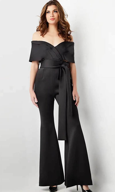 Jovani 09726 - V-Neck Off-Shoulder Jumpsuit - Prom