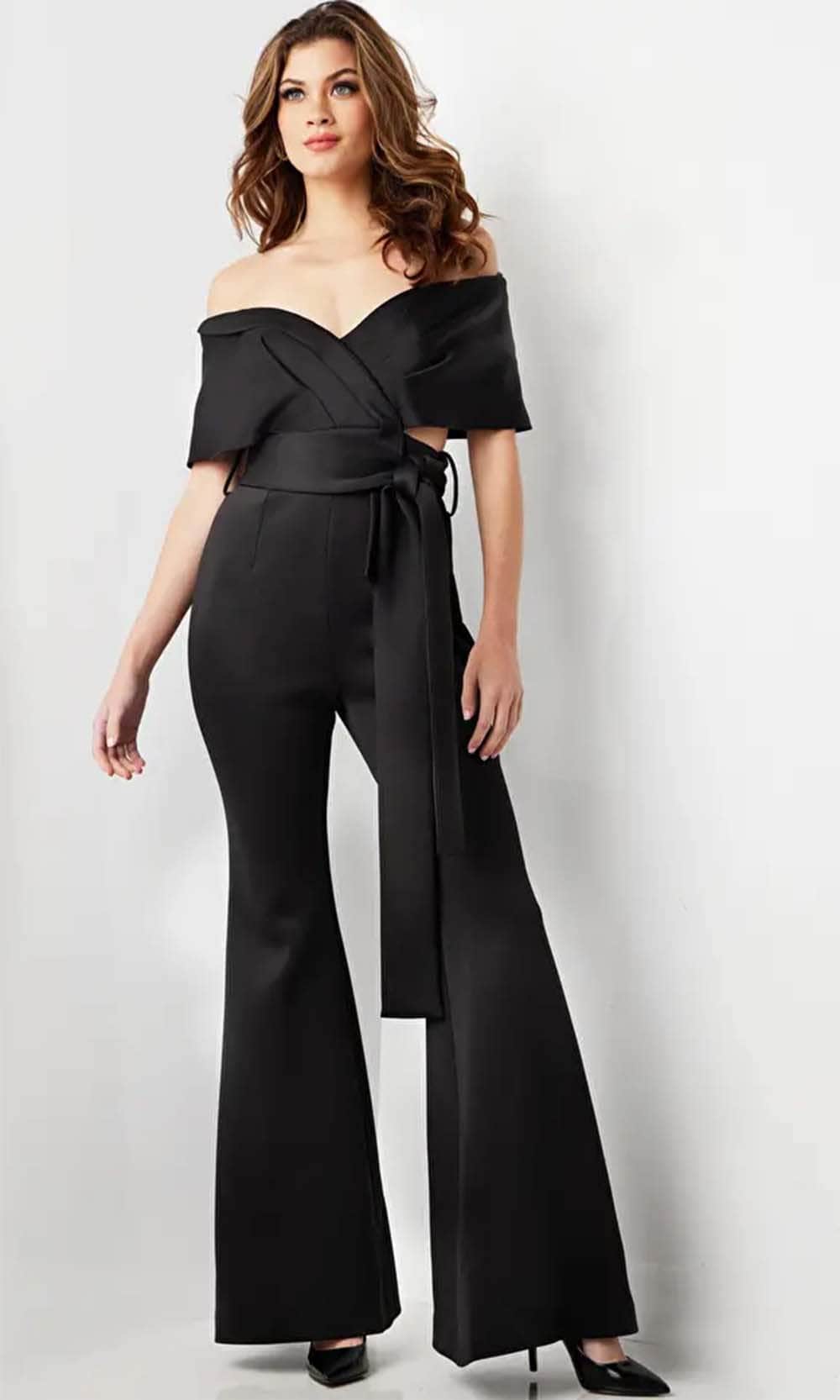 Jovani 09726 - V-Neck Off-Shoulder Jumpsuit - Prom