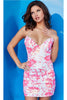 Jovani - 09740 Cocktail Dress with Laced-Up Back - Prom