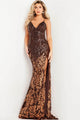 Jovani 09749 - Sequined Backless Prom Gown - Prom