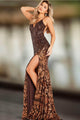 Jovani 09749 - Sequined Backless Prom Gown - Prom