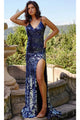 Jovani 09749 - Sequined Backless Prom Gown - Prom