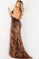 Jovani 09749 - Sequined Backless Prom Gown - Prom