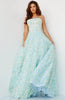 Jovani 09765 - A-Line Prom Dress with Strapless Floral Design - Prom