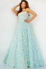 Jovani 09765 - A-Line Prom Dress with Strapless Floral Design - Prom