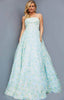 Jovani 09765 - A-Line Prom Dress with Strapless Floral Design - Prom