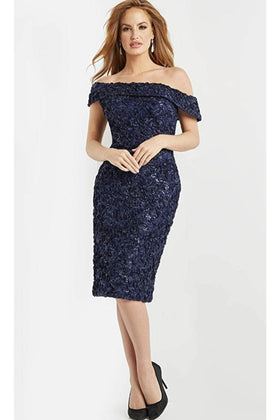 Jovani 09767 - Exquisite Embroidered Off-Shoulder Evening Gown