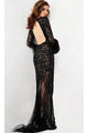 Jovani 09881 - Beaded Plunging V-Neck Evening Dress - Prom